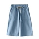 thumbnail image 1 of Pantalones cortos de algodón para mujer, pantalones cortos largos, pantalones cortos de entrenamiento con bolsillos, 1 of 5