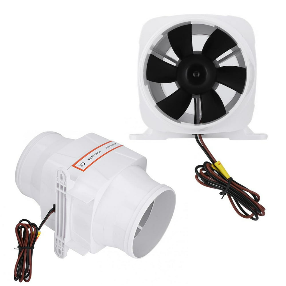 Tebru 4'' Caravan Ventilation Fan, In Line Air Blower,4In In Line