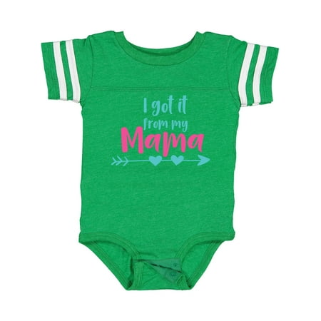 

Inktastic I Got It from My Mama Mom Mother Arrow Hearts Gift Baby Boy or Baby Girl Bodysuit