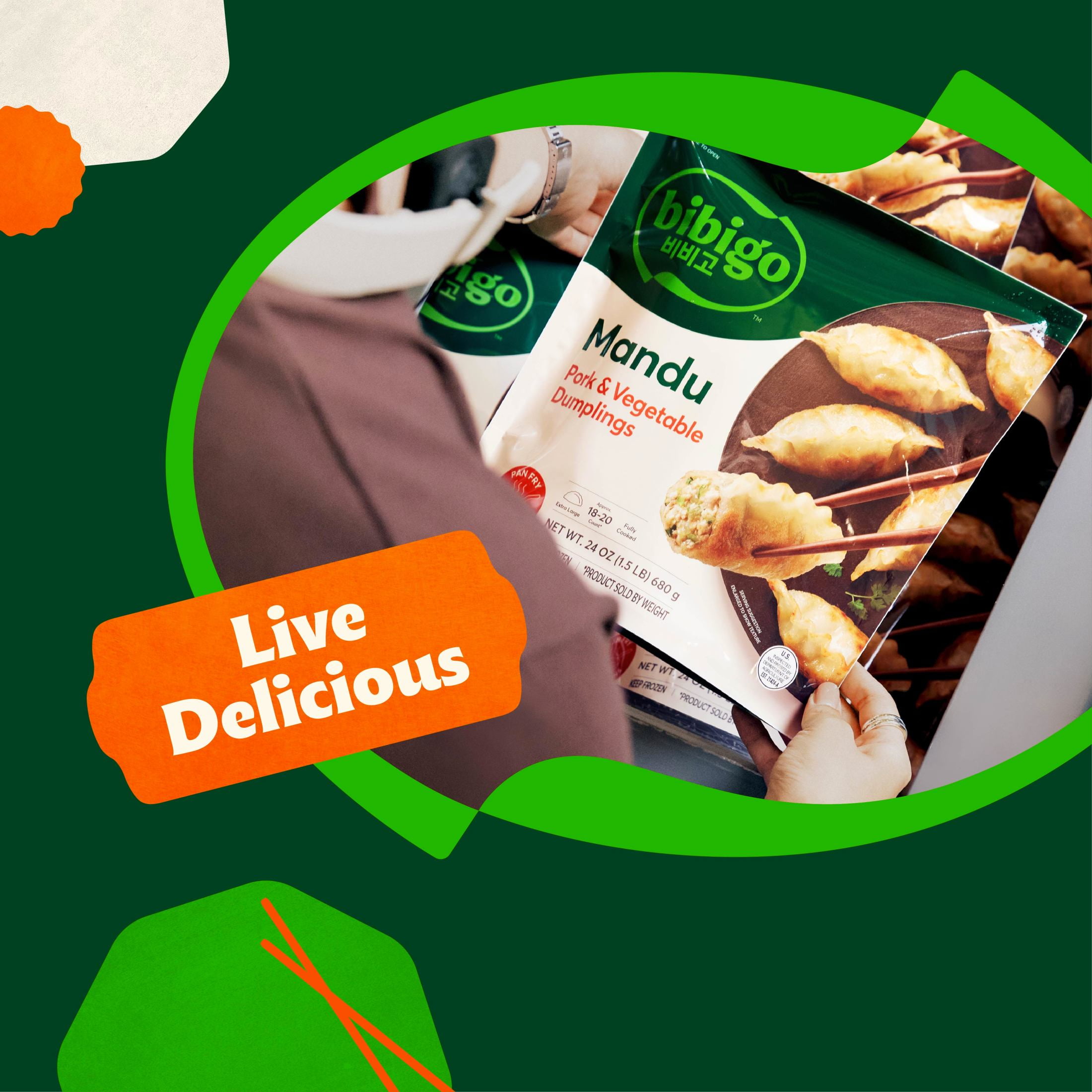 Bibigo Frozen Mandu Bulgogi Chicken Dumplings, 24.0 oz