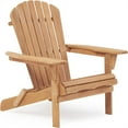 thumbnail image 3 of Aukfa Folding Adirondack Chair Set of 2, Fire Pit Chair for Patio Outdoor - Brown, 3 of 8