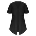 thumbnail image 6 of Coorders No Boundaries Women Cardigan with Pockets, Open Front Lightweight Cardigan with Long Sleeve, Draped Ruffles Knit Cardigan ,Black,Size XL, 6 of 9