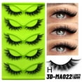 thumbnail image 4 of 5 Pairs New Design Cat Eye Lashes Faux Eyelashes Winged End Elongated Eye, 4 of 9