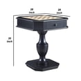 thumbnail image 5 of Susy 28 Inch Wood Reversible Board Game Table with Pedestal Stand, Black- Saltoro Sherpi, 5 of 5