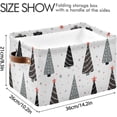 thumbnail image 4 of Storage Basket Cartoon Christmas Tree Foldable Canvas Laundry Baskets Bin Waterproof Inner Layer with Sturdy Handles for Toy Nursery Blanket Clothes 2 Pack, 4 of 7