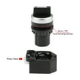 thumbnail image 2 of Uxcell Rotary Selector Switch 2 Positions 2NO Momentary AC 600V 10A 22mm 7/8" Panel Mount 2pcs, 2 of 6