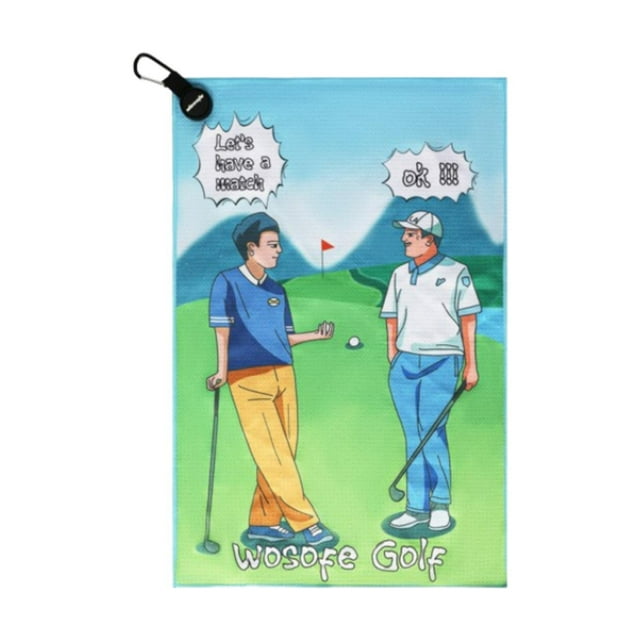 Toallas de golf,Toallas de golf para bolsas de golf con clip para hombres y mujeres,Mini toalla con forma de pelota de golf y mosquetón,Toalla limpiadora con clip para palos de Estilo A