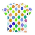 thumbnail image 4 of Maqroz Girls Short Sleeve Polka Dot Print Top Summer Breathable Crewneck Tee Soft Cute Print Shirt for Playground 3-14 Years, 4 of 5
