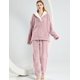 thumbnail image 1 of Pijama de mujer independiente de invierno con cuello en V y manga larga engrosada, 1 of 6