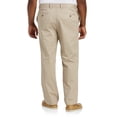 thumbnail image 2 of Big and Tall Essentials by DXL Men's Flat-Front Twill Pants, Khaki, 52W X 34L, 2 of 6