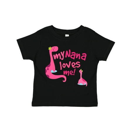

Inktastic Nana Loves Me Dinosaur Gift Toddler Toddler Girl T-Shirt