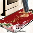 thumbnail image 6 of Christmas Kitchen Rugs 2 PCS, Merry Christmas Kitchen Rug, Non Skid Washable Padded Soft Comfort Kitchen Rugs Set (17"x47"+17"x30",Merry Christmas), 6 of 8