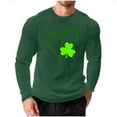 thumbnail image 2 of Ceisia Men Fashionable Casual Loose Elastic Long Sleeve Round Neck St Gift Patrick's Day Lucky Graphic Print T shirt for Daily Fit, 2 of 5