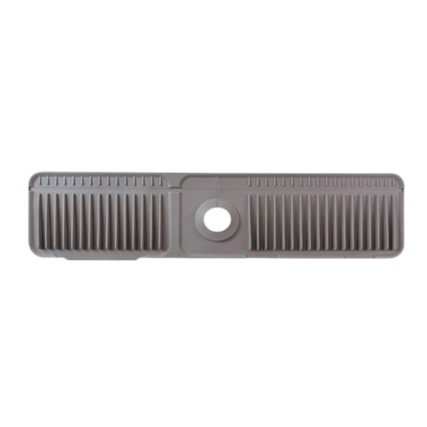 Botón de sujetador de soporte de jabón de protección de fregadero, silicona, reutilización, alfombra de desagüe de fregadero de cocina para el baño de Gris