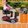 thumbnail image 4 of 4 Wheel Mobility Scooter for Seniors&Adults,15 Miles Foldable Electric Mobility Scooter,350W Powered Electric Wheelchair Device for Adults 300 lbs,LED Lights,Basket,Compact Mobile for Travel, 4 of 9