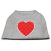 Pet Dog Cat Shirt Screen Printed, "Swiss Dots Red Heart"