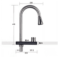 thumbnail image 3 of Creatine 4 Modes Kitchen Faucet With Pull Down Sprayer Kitchen Faucet 360° Swivel Kitchen Faucet With Knob, 3 of 8