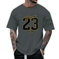 thumbnail image 1 of T-Shirt à Col Rond pour Homme à Imprimé Alphanumérique Personnalisé - Design avec Nom et Numéro Personnalisés, 1 of 6