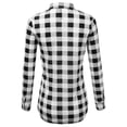 thumbnail image 3 of JJ Perfection Womens Long Sleeve Collared Button Down Plaid Flannel Shirt, 3 of 3