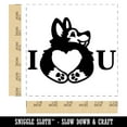 thumbnail image 2 of I Love You Heart Shaped Corgi Butt Anniversary Valentine's Day Self-Inking Rubber Stamp Ink Stamper - Blue Ink - Large 1-1/2 Inch, 2 of 7