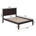 thumbnail image 2 of Madison Lit Plateforme Simple en Bois Massif, Couleur Espresso, 2 of 6