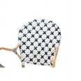 thumbnail image 6 of Baxton Studio Bryson Modern French Blue and White Weaving and Natural Rattan Bistro Chair, 6 of 7