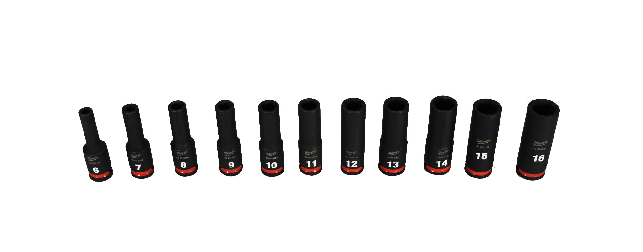 Milwaukee SHOCKWAVE 19-Piece 3/8 in Drive Metric Deep Well Impact Socket Set with PACKOUT Organizer (49-66-6801)