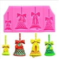 thumbnail image 1 of Molde de pastel de silicona con campana navideña Jingle Bells Molde de silicona navideño Molde de chocolate Herramienta para hornear para decoración de pasteles y moldes para fiestas navideñas Yamlym, 1 of 5