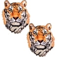 thumbnail image 1 of Parche de Tela Bordada Adhesiva PatchPros Tiger01 2 Parches Tigre 8x10cm Amarillo/Blanco, 1 of 1
