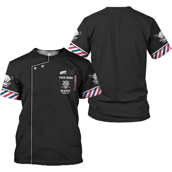 Personalized Barber Shirts Unisex All Over Printed Sportwear Hoodie, T Shirt, Zip Hoodie, Sweatshirt for Men Women (T-shirt, S)