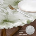 thumbnail image 4 of Sage Green Spring Floral Table Cloth, Round Fitted Tablecloths with Elastic Edge, Summer Botanical Watercolor Vintage Wipeable Waterproof Table Cover for Kitchen Wedding 55-60 Inches, 4 of 4