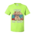 thumbnail image 3 of Proud Cat Daddy Cat Lover Men's Graphic T-Shirt, Safety Green, 4X-Large, 3 of 5