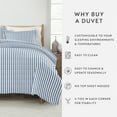 thumbnail image 6 of Noble Linens Navy 2 Piece Duvet Cover Set Puffed Rugged Stripes Print, Twin/TwinXL, 6 of 10