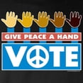 thumbnail image 3 of CafePress - Vote Peace Long Sleeve Dark T Shirt - Long Sleeve Dark T-Shirt, 3 of 4