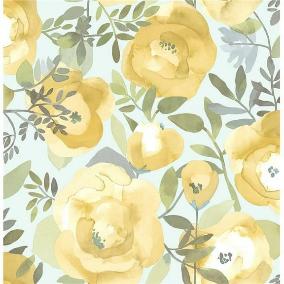 NuWallpaper  Peel & Stick Wallpaper - Peachy Keen Yellow - 20.5in. x 18ft Roll