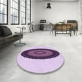 thumbnail image 4 of Ahgly Company Machine Washable Indoor Rectangle Transitional Orchid Purple Area Rugs, 5' x 8', 4 of 7