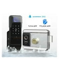 thumbnail image 1 of Door Lock, Waterproof Tuya Smart Door Lock Digital Password Double-sided Fingerprint Electronic Rim Lock For Outdoor Iron Gate Door ,Easy to Install, 1 of 8