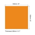 thumbnail image 2 of Uxcell PMMA Acrylic Sheets Colored Non Transparent 6 x 6 Inch Orange for Crafts, 2 of 4