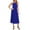 Blue, variant on Sngxgn Women Sleeveless Deep V Neck Loose Plain Long Maxi Casual Dress(Black,XXL)