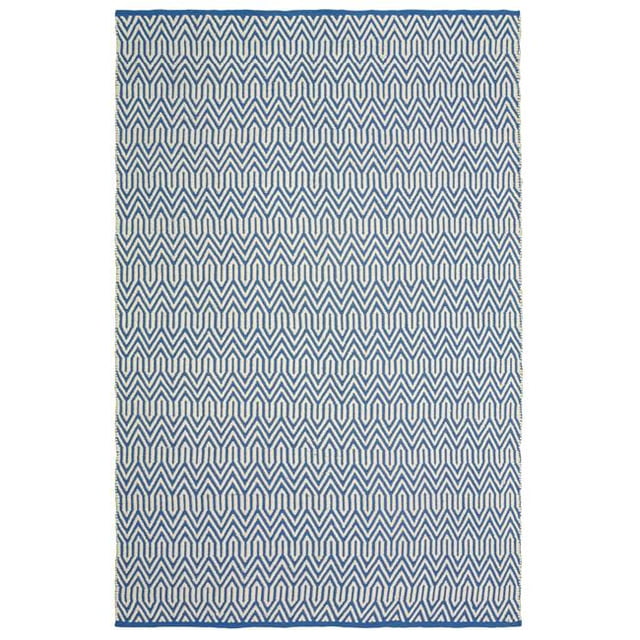 LR Resources INSID81228BLU5079 5 ft. x 7 ft. 9 in. Inside-Out Rectangle Area Rug, Blue