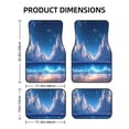 thumbnail image 2 of Sikiie Starry Night Ocean View Car Foot Mat Set of 4 Pieces Basics Universal Fit Rubber Carpet Floor Mats For Car SUV Van & Truck, 26.8"L x 17.3"W (Front), 13"L x 17.3"W(Rear), 2 of 6