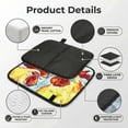 thumbnail image 4 of Watercolor Roosters Foldable Seat Cushion for Bleachers, Stadium Seats, Camping & Outdoor Events, Portable Lightweight Pad with Carabiner, 4 of 6