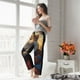 thumbnail image 5 of Fotbe Maple Leaf Meditating Squirrel Pantalones de Pijama para Mujer, Pantalones de Dormir, Pantalones Pj con Cordón y Bolsillos-Medium, 5 of 6
