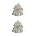 thumbnail image 2 of Qarigey escolar de nailon con gran capacidad - para mujer de ocasión amplia aplicable escolar verde con colgante de insignia verde con insignia colgante 2Conjunto, 2 of 6