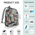 thumbnail image 5 of Dachshund and Floral Blue Pattern Backpack for School, Cute School Bag with Adjustable Shoulder Straps and Padded Back, 15.7"x11.8"x5.5", 5 of 5