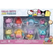 Jazwares Hello Kitty and Friends Ombre Tropical Party, 2 Figure 8-Pack - Removable Accessories - Officially Licensed Sanrio Product from Ages 6+