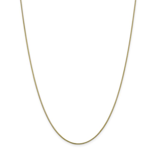 Pendentif Chaîne Serpent Omega Cubetto Rond en Or Jaune 10k 1.1mm