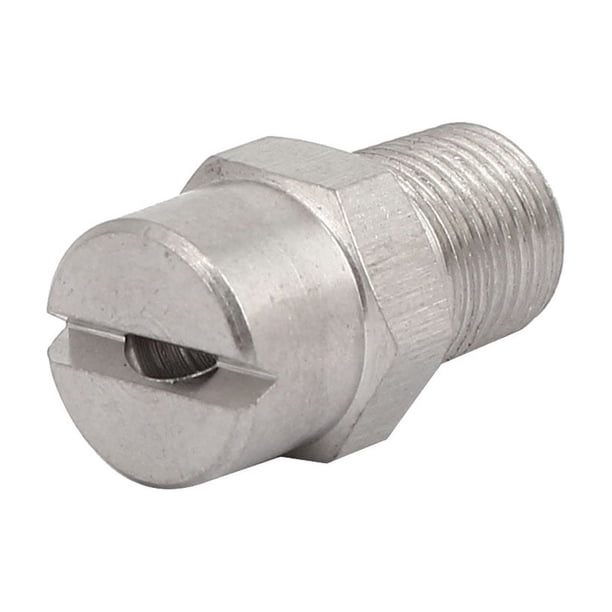 Boquilla plana de acero inoxidable de 1/8 BSP, diámetro de orificio de 2.8 mm y ángulo de 65 grados