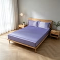 thumbnail image 4 of Queen Size Satin Sheets Set 4 Piece Bed Sheets For Hot Sleepers Deep Pocket Bedding Set For Mattress Up To 16 Inch Brushed Microfiber Bed Sheets L, 4 of 6