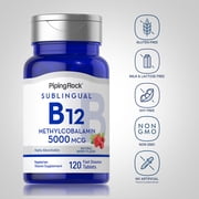 Methylcobalamin B12 5000 mcg | 120 Fast Dissolve Tablets for Men and Women | by Piping Rock